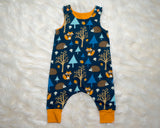 Woodland Dungarees - Available in Blue and Grey - Kinder Feet - 2