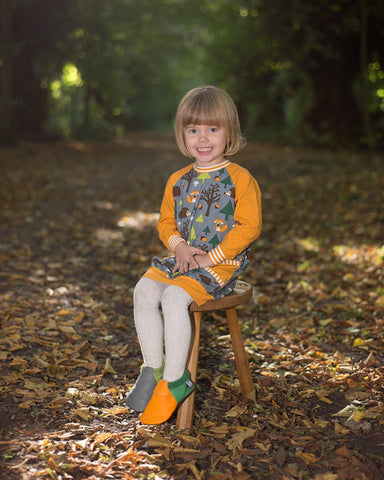 Woodland Tunic Dress - Available in Blue and Grey - Kinder Feet - 1