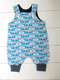 Snuggle Dungarees - Jersey Fabric - Fully Lined - Kinder Feet - 2